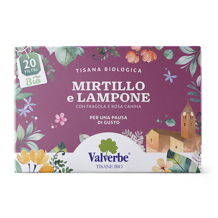 Valverbe Organic Blueberry and Raspberry Herbal Tea 30g - 20 Filters
